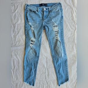 Hollister Distressed Blue Skinny Jeans